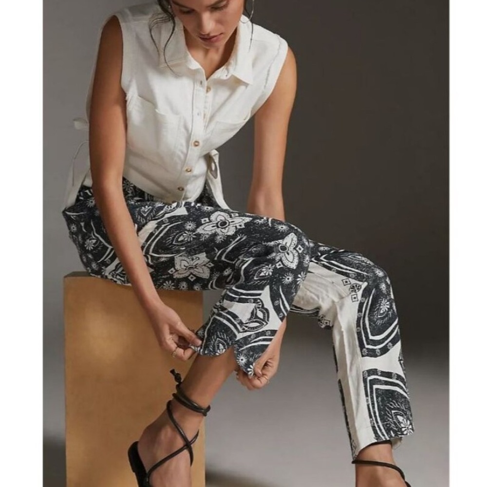 Pilcro Anthropologie Linen Surf Pants – Size XS - Picture 6 of 6